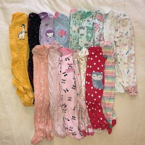 3 to 6 month pajama lot